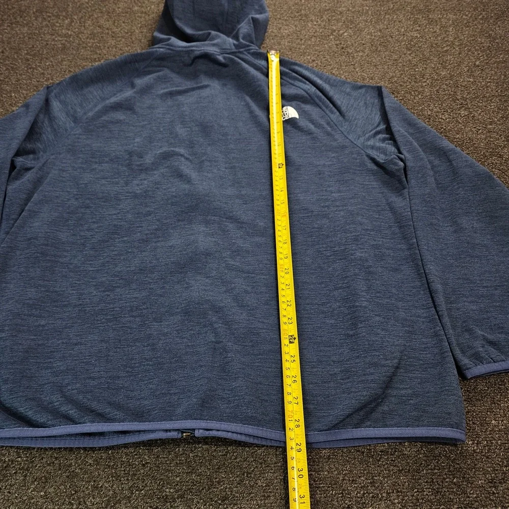The North‎ Face CanyonlandsHoodie Mens XXL Blue Heathered Fleece Jacket Full Zip